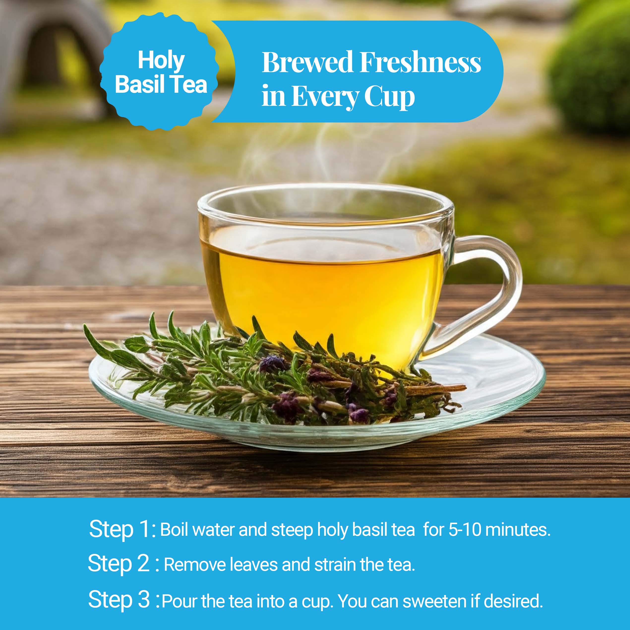 Akshit - Wholesale Loose Tea - Dried Tulsi Leaves, Holy Basil Leaves 2.6 oz.3