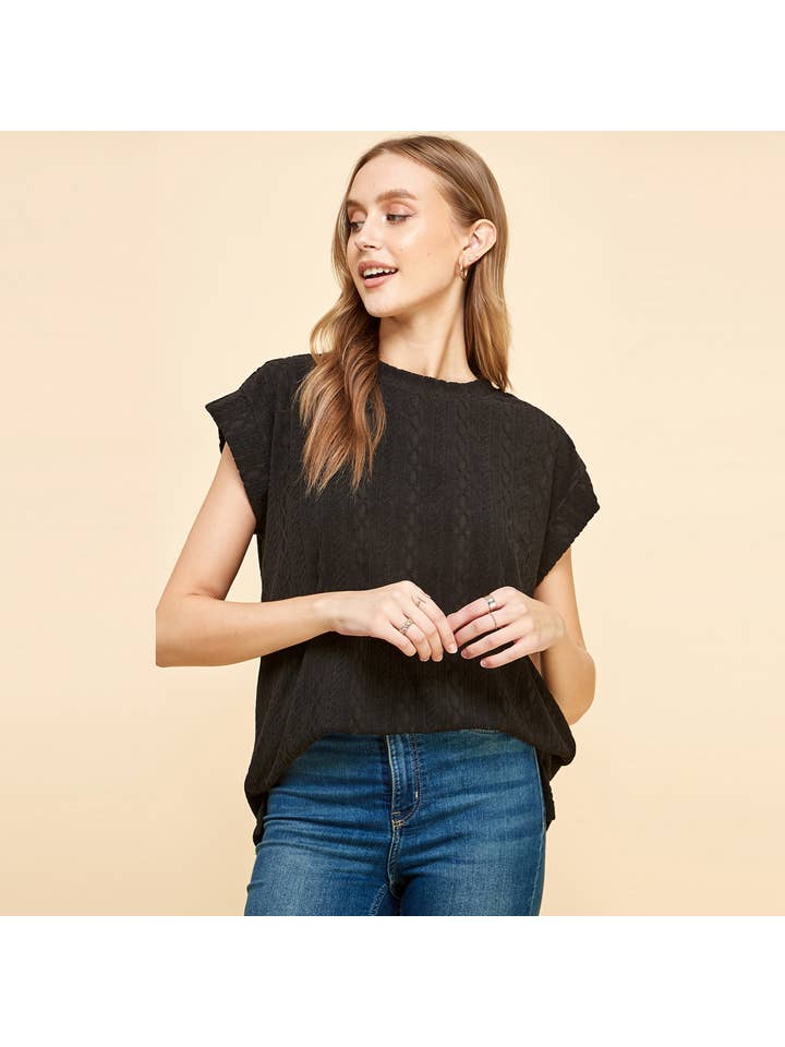 Les Amis - Wholesale Knit Top - Women's - Solid Patterned Top