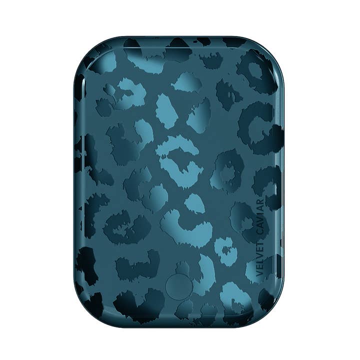 Wireless Phone Charger - Metallic Navy Leopard for wholesale by VELVET CAVIAR