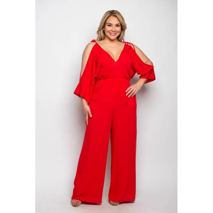 MACACÃO PLUS SIZE RECORTADO OMBRO ABERTO por atacado de Curve Market