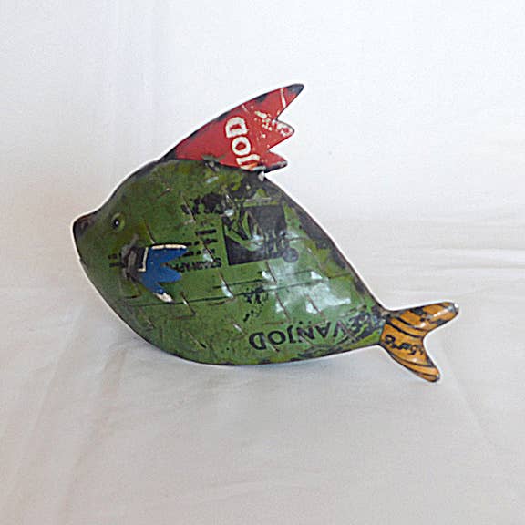 Everyday Artifact - Wholesale Sculpture - Large Fish Recycled Metal Animals2