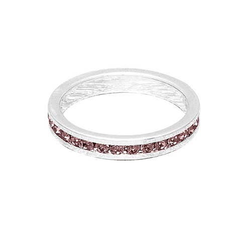 Maya J - Vente Anneau/bague à empiler - Bague Empilable en Plaqué Or 14K avec Pierre de Naissance - Simple / Recharge13