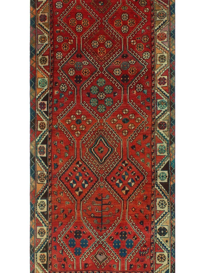 Vintage Ayoola Red/Navy Runner, 5'9" x 10'3" for wholesale by Noori Rug