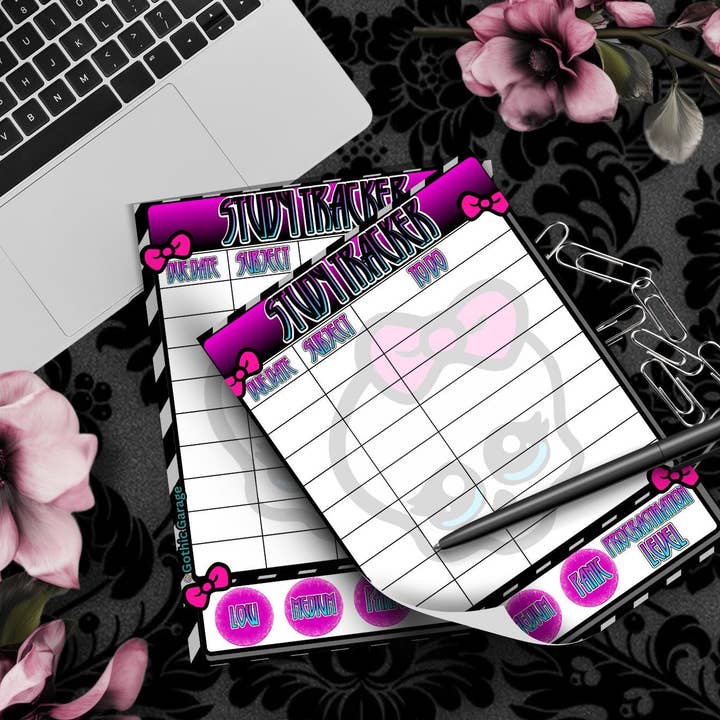 Gothic-Studien-Tracker-Notizblock – Süßer Pastell-Schädel-Planer für Studenten & Aufschieber für den Großhandel von Gothic Garage