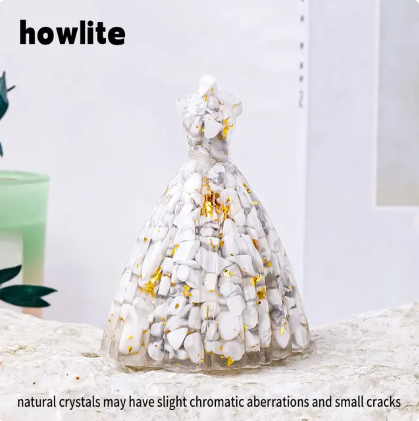 Crystolver (We Cover All Import Fees) - Wholesale Decorative Figurine - Princess Dress Crystal Gravel Statue8
