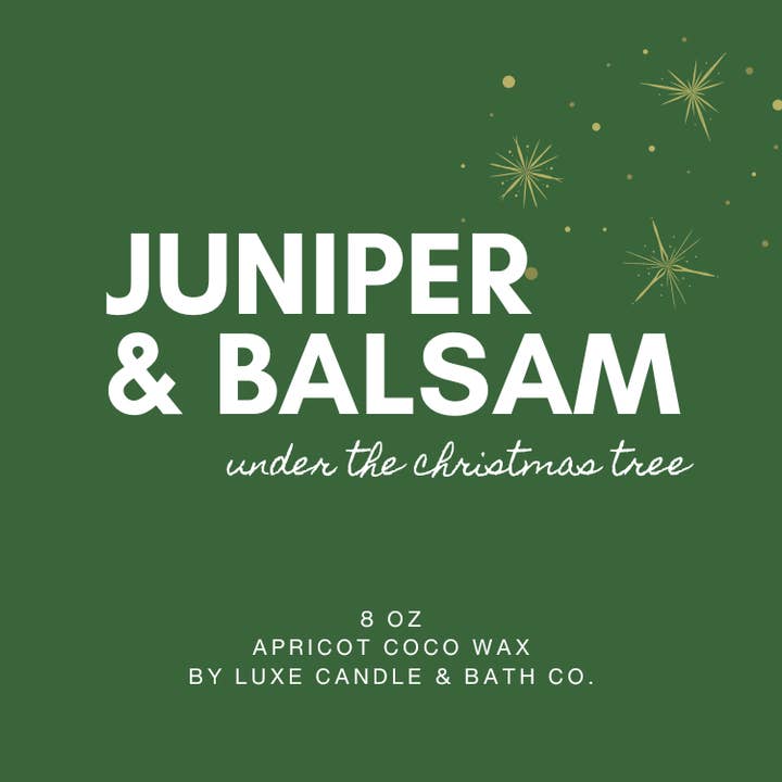 Bougie de 8 oz - Genévrier & Baume pour la vente par Luxe Candle & Bath Co.