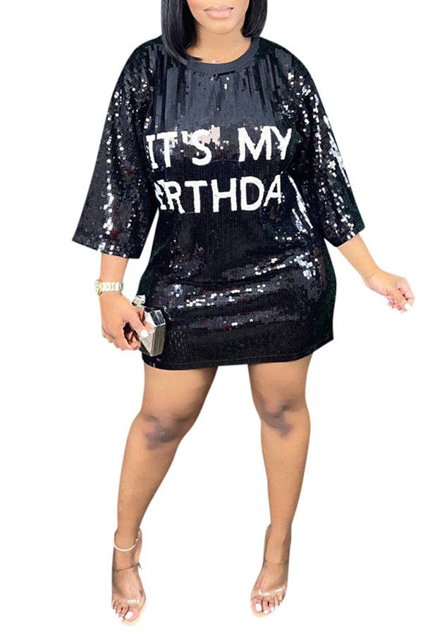 MB Fashion Wholesale - Wholesale Dress - Women's - MB FASHION SEQUIN MINI SHIRT LOOSE DRESS 9984LY2