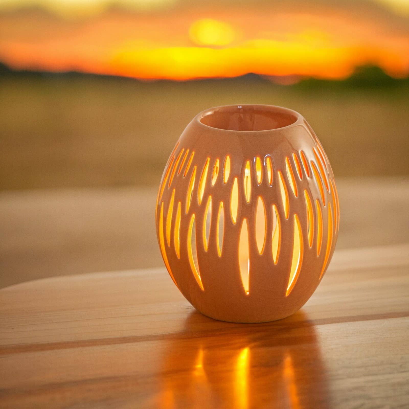 Zen'Arôme - Wholesale Oil Warmer - Ceramic Oval Wax Melter for Scented Wax Melts Terra10