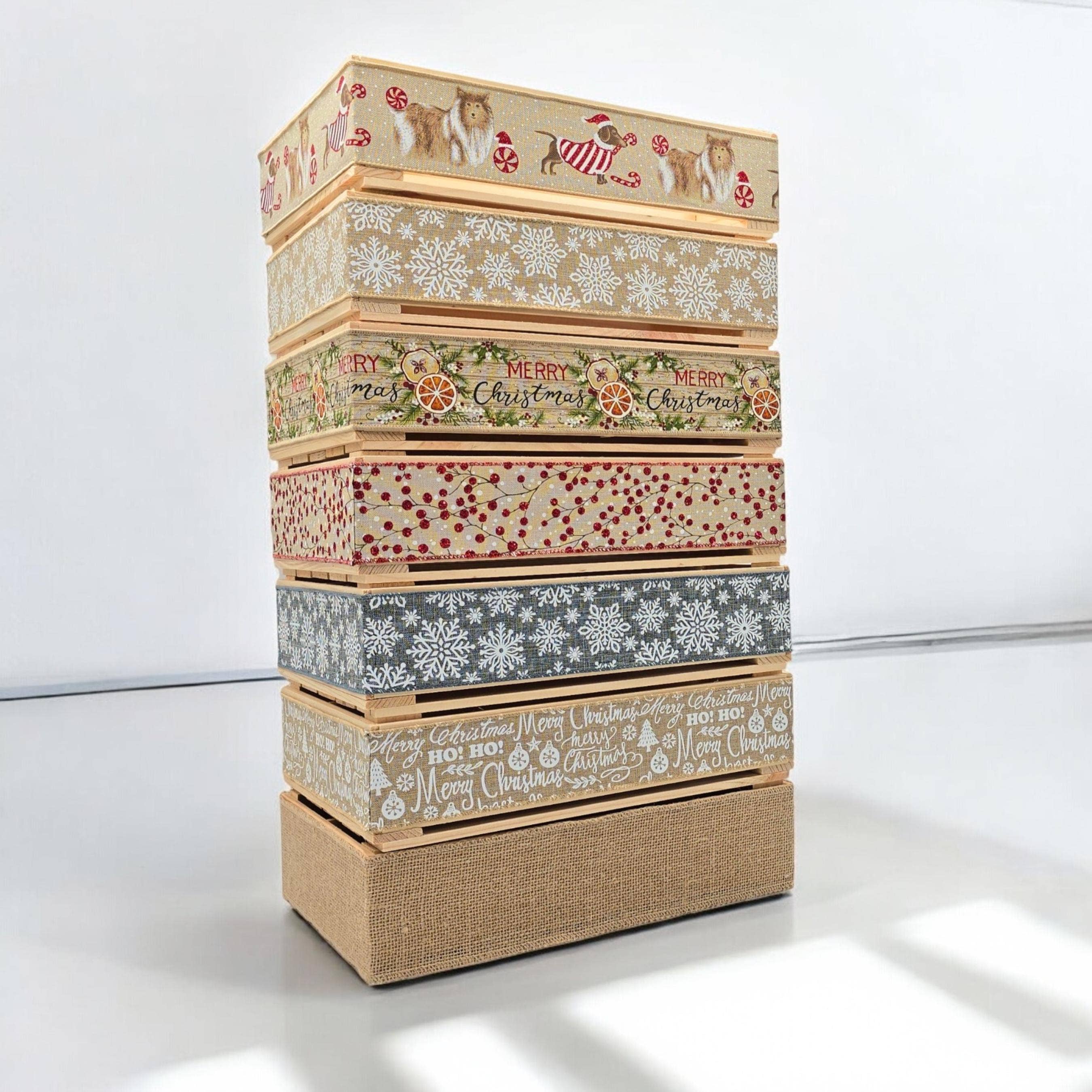 AboutWood - Vendita all'ingrosso Confezioni regalo - Cesto regalo di Natale, Scatola di vino vuota, Kit per creare il tuo cesto, Cesto regalo, Kit fai-da-te1