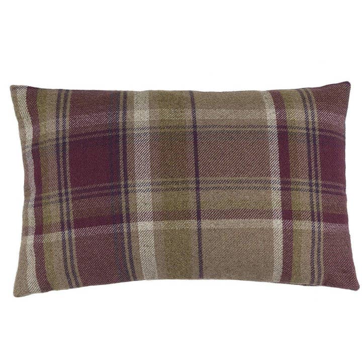 Mcalister textiles – Großhandel Zierkissen – Heritage Kissen mit Schottenkaro, violett