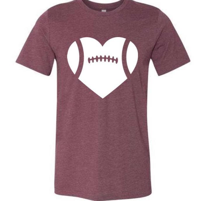 FOOTBALL HEART for wholesale by Sikkema Tees