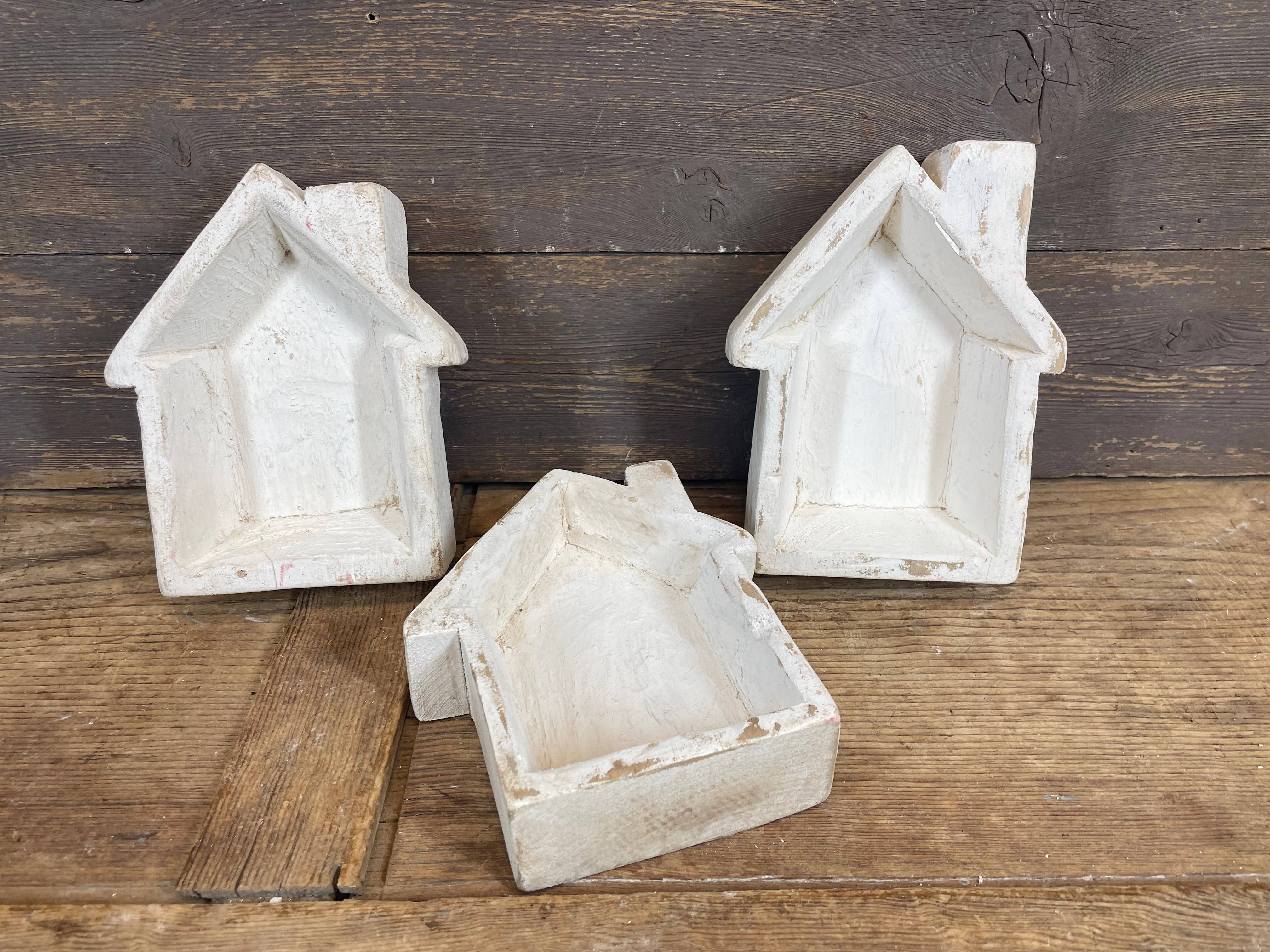 My Amigos Imports - Wholesale Decorative Plate/Dish/Bowl - NFC House-6x7-Not for Candles-WH5P-House Dough Bowl-White0