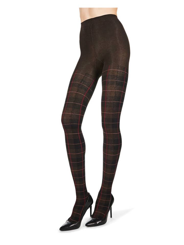 Infinity Classics International Inc. - Wholesale Tights - Women's - MeMoi Glasgow Plaid Sweater Tights5