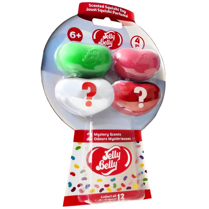 Incredible Group - Vente Jouet mou – enfant et bébé - Jelly Belly Little Bean Lot de 4 jouets Squishi parfumés