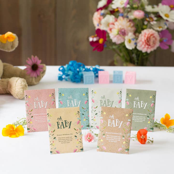 Bentley Seed Co. - Wholesale Plant Seeds - Oh Baby Baby Shower Brown - Bouquet Wildflower Seed Packets