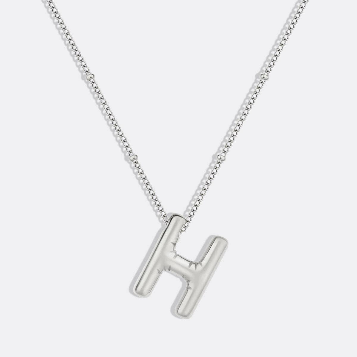 Mint & Lily - Wholesale Pendant/Charm Necklace - Balloon Initial Necklace with Satellite Chain45