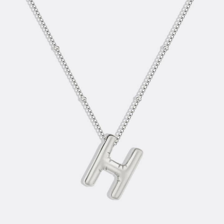 Mint & Lily - Wholesale Pendant/Charm Necklace - Balloon Initial Necklace with Satellite Chain45