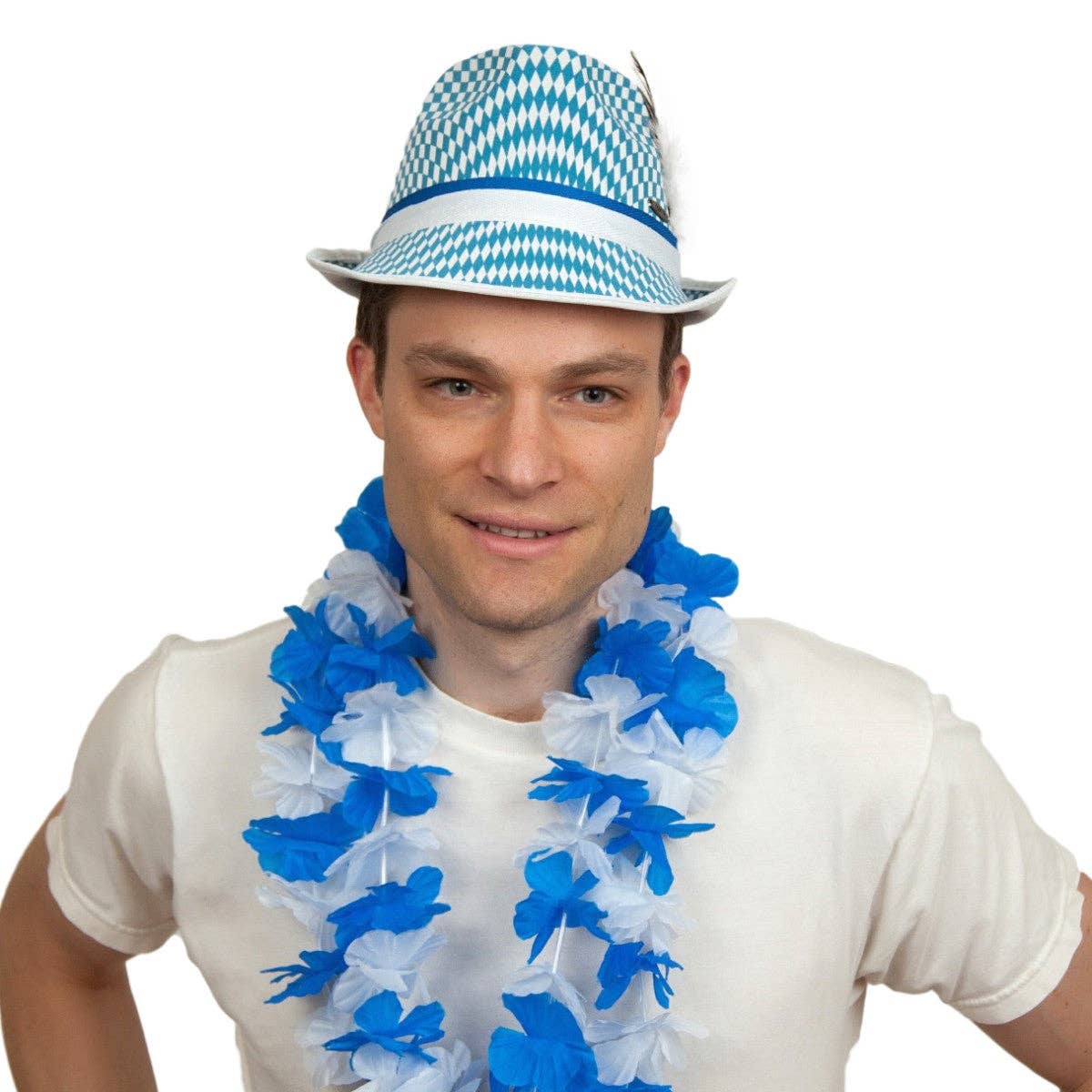 European Heritage Gifts - Wholesale Fedora - Unisex - Bavarian Checkered Fedora Oktoberfest Hat5