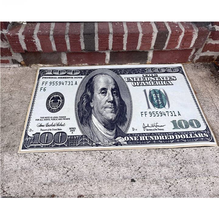 Tsyware - Wholesale Area Rug - $100 Dollar Bill Area Rug Carpet Floor Mat 23.5" X 15.9"3