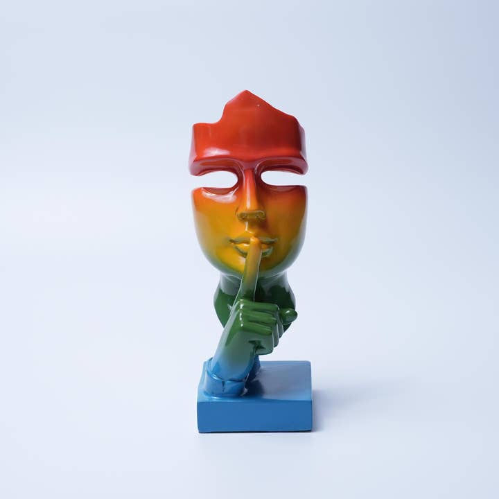 Modern Rainbow Silent Face Sculpture Modern Abstract Decor for wholesale by Liffy