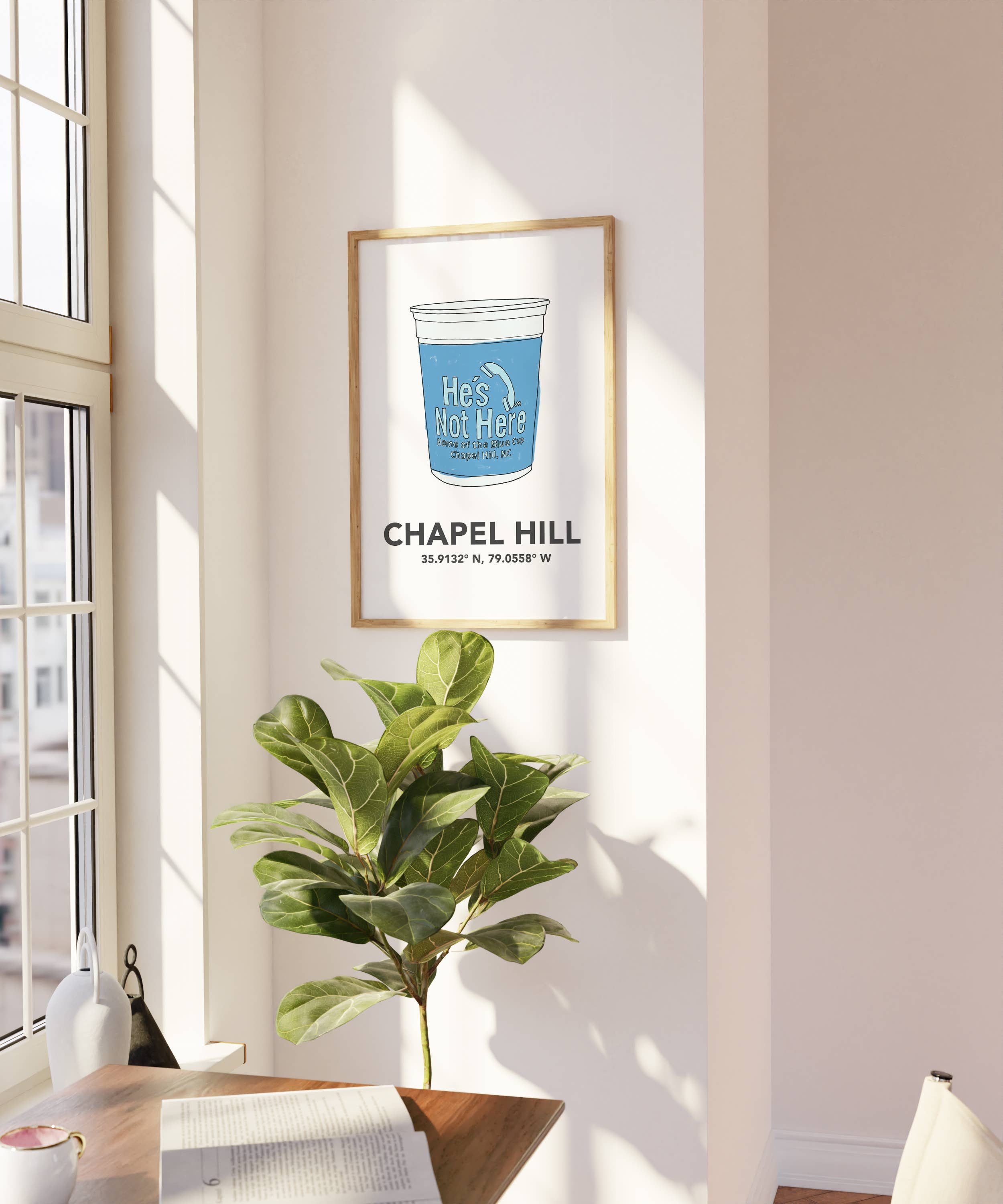 Nixie - Wholesale Art Print - UNC Chapel Hill Blue Cup Art Print1