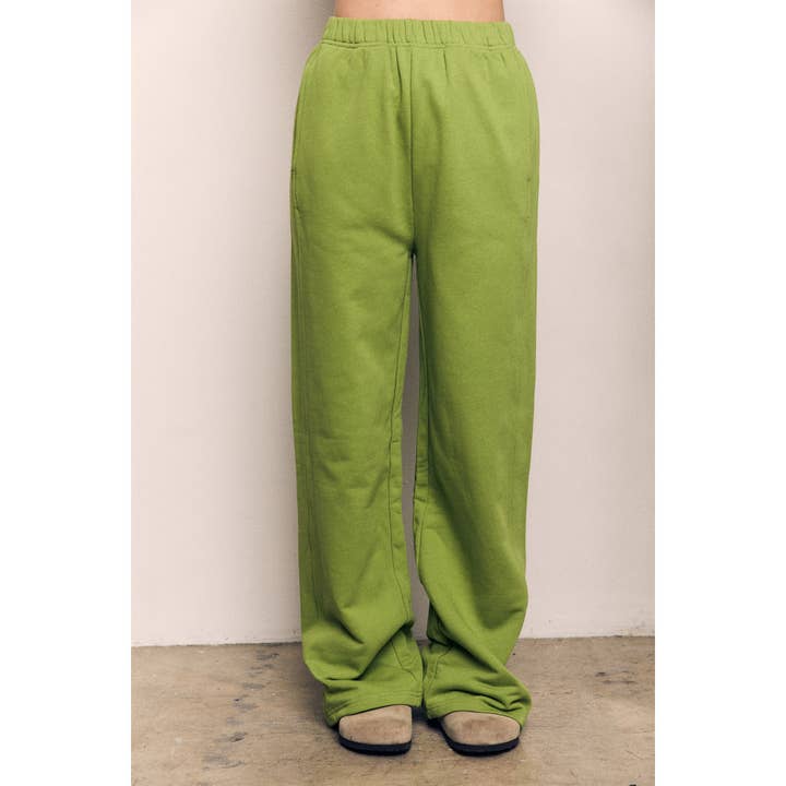 Pantalon large en éponge de coton biologique (AAD318) pour la vente par The Blank Lab