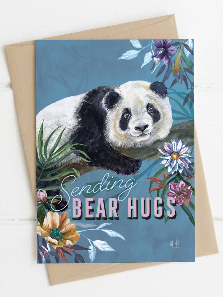 Tarjeta de felicitación de envío de Bear Hugs para venta al por mayor de Bear and Bloom