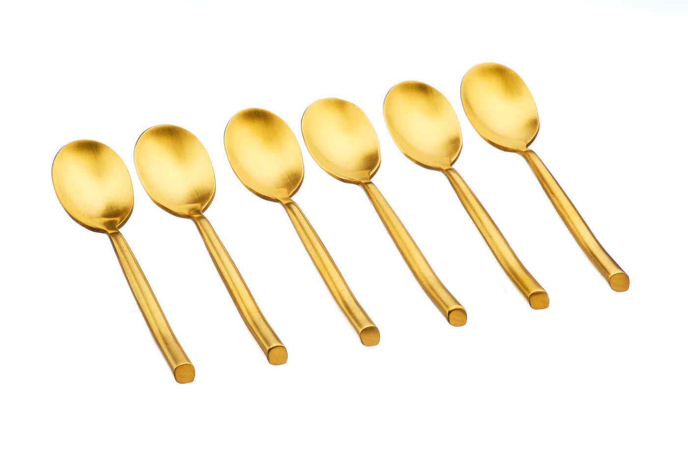Björn - Wholesale Table Spoon (Cutlery) - Knut set of 6 small spoons - Gold0