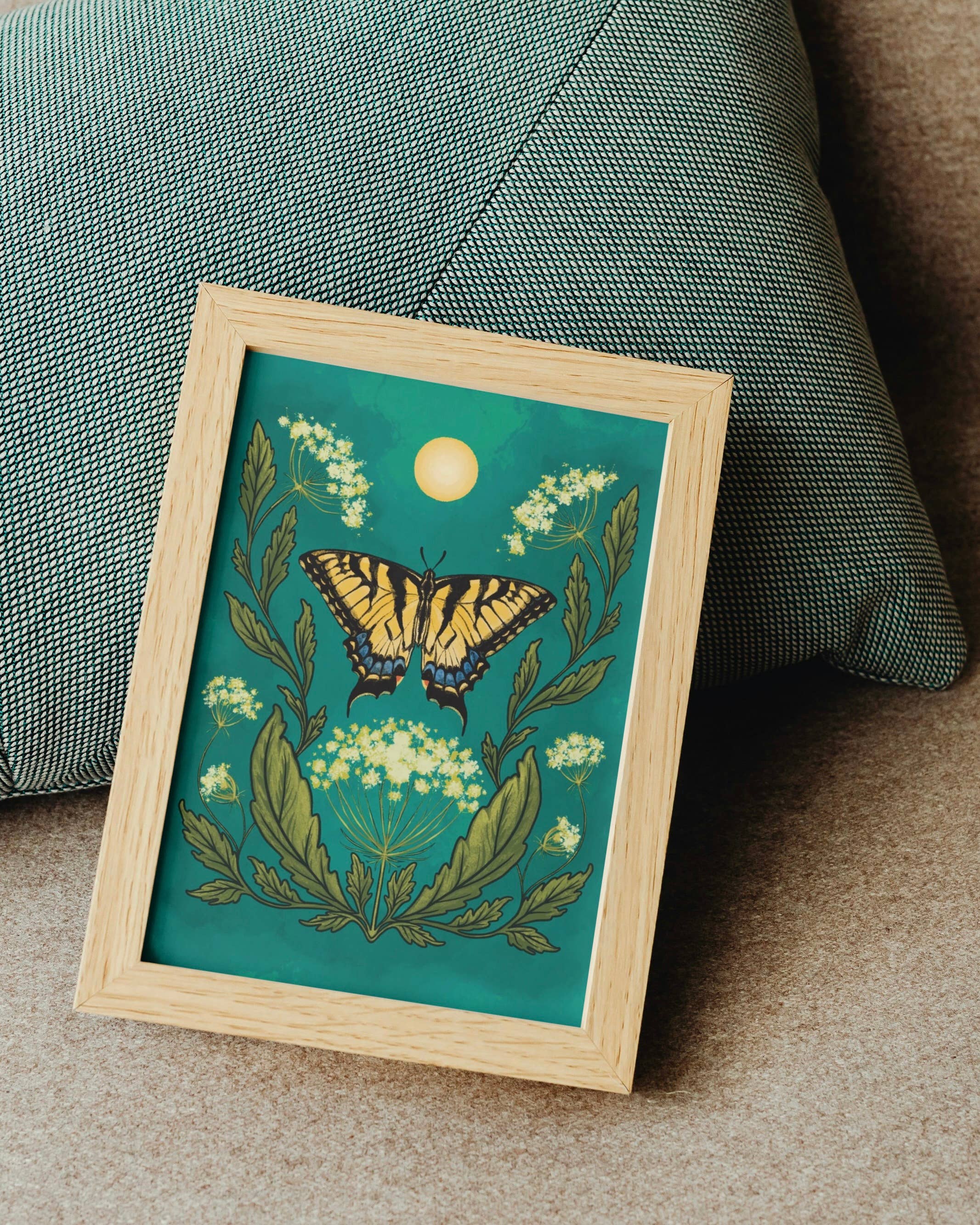 Folk Meadow - Wholesale Art Print - Swallowtail Butterfly Print - 8x101