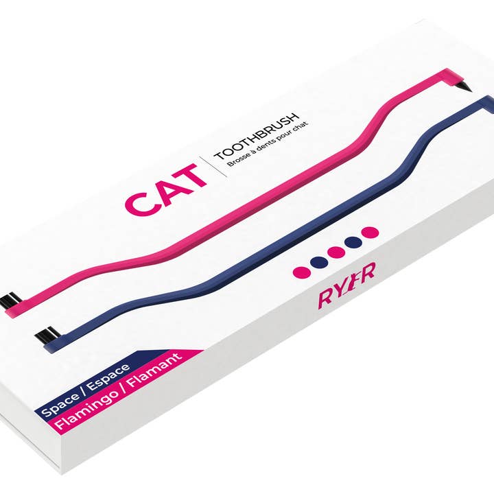 RYERCAT - Wholesale Pet Brush - Cat/Dog - Pack of 2 Cat Toothbrush Micro Head & Dual Sided3