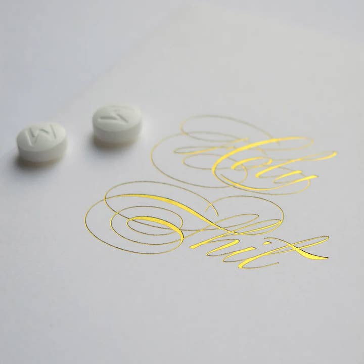 Cardsome - Wholesale Everyday greeting card - Holy Shit, white GREETING CARD A61