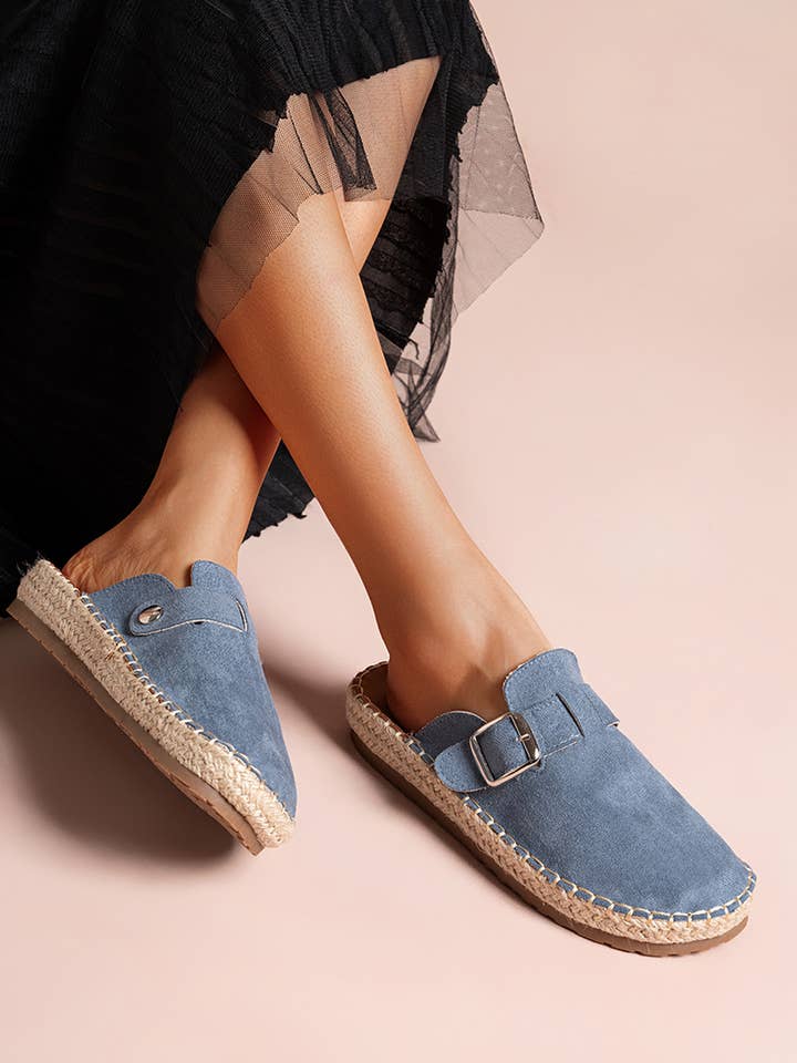 LADY GLORY - Wholesale Mules - Women's - Espadrille mules with buckle – Casual elegance