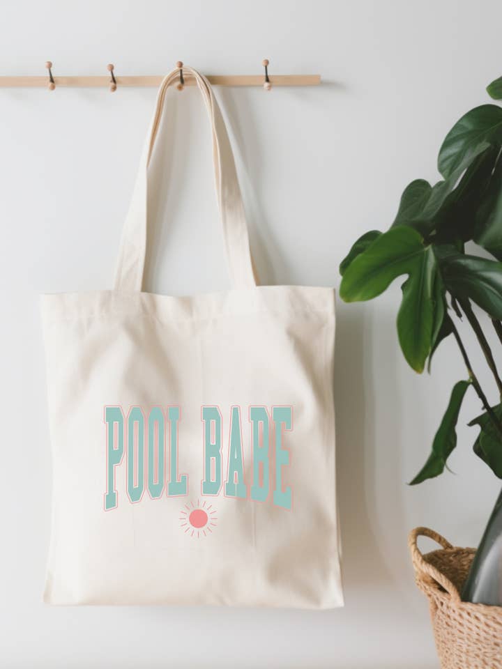 Pool Babe Small Canvas Tote Bag for wholesale by EnchantingSunshine