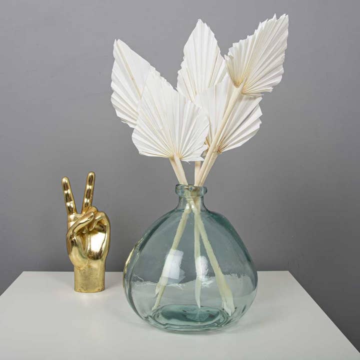 Palm Spears witte gedroogde bloembos x 5 voor wholesale door pampas studio uk