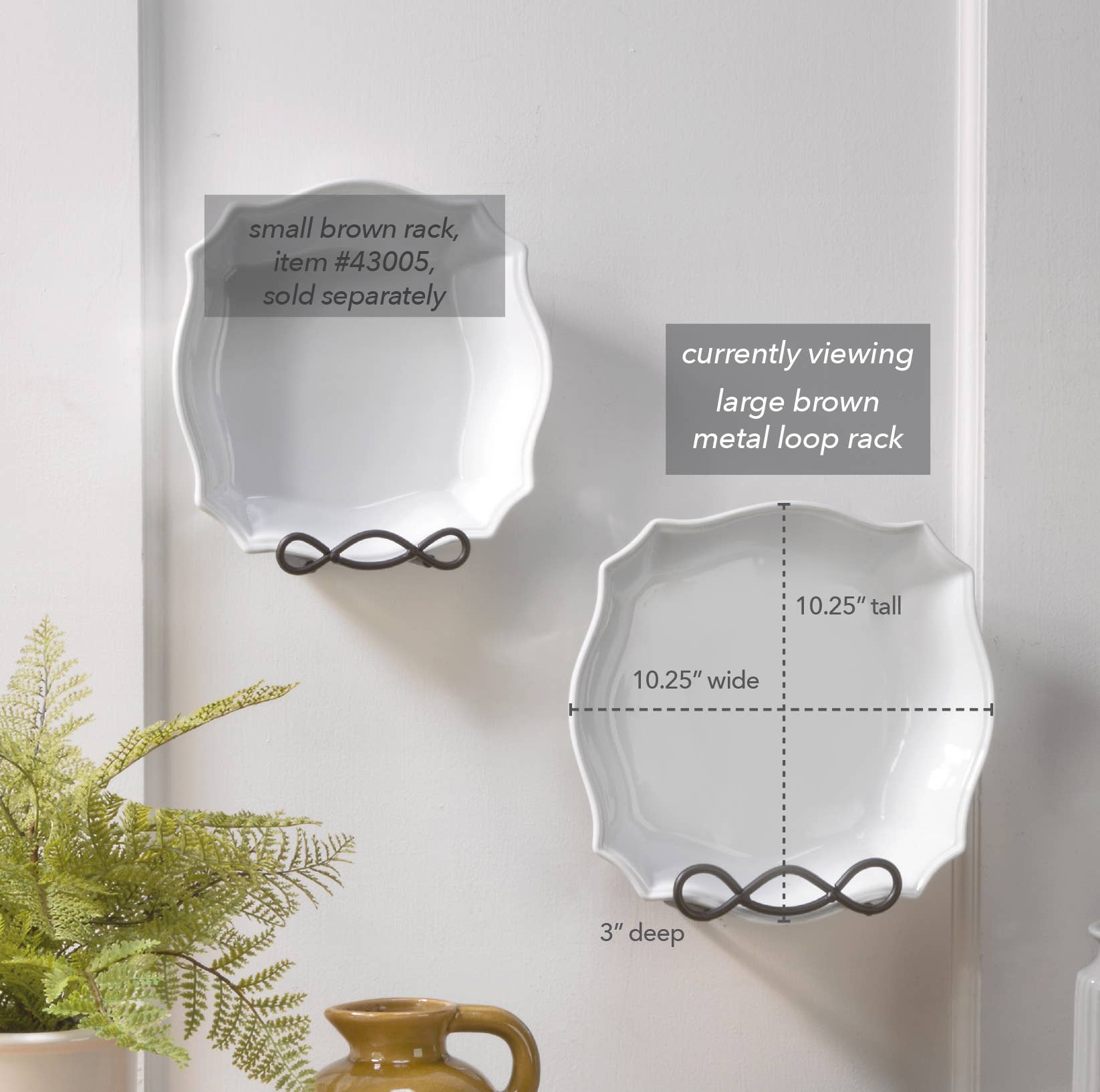 Tripar International - Wholesale Plate Hanger - Large Loop Design Wall or Tabletop Rack3