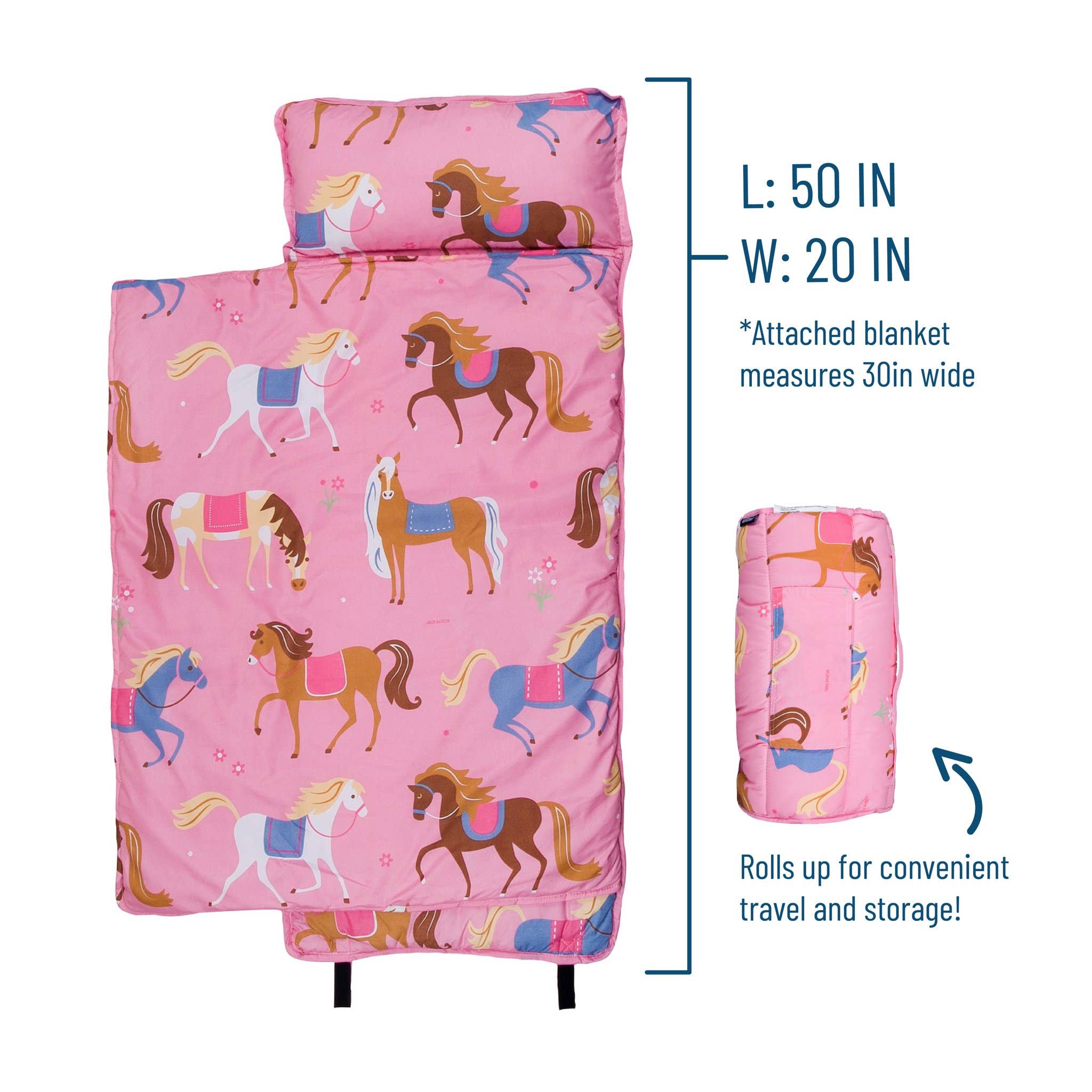 Wildkin - Wholesale Nap Mat - Kids & Baby - Horses Microfiber Nap Mat1