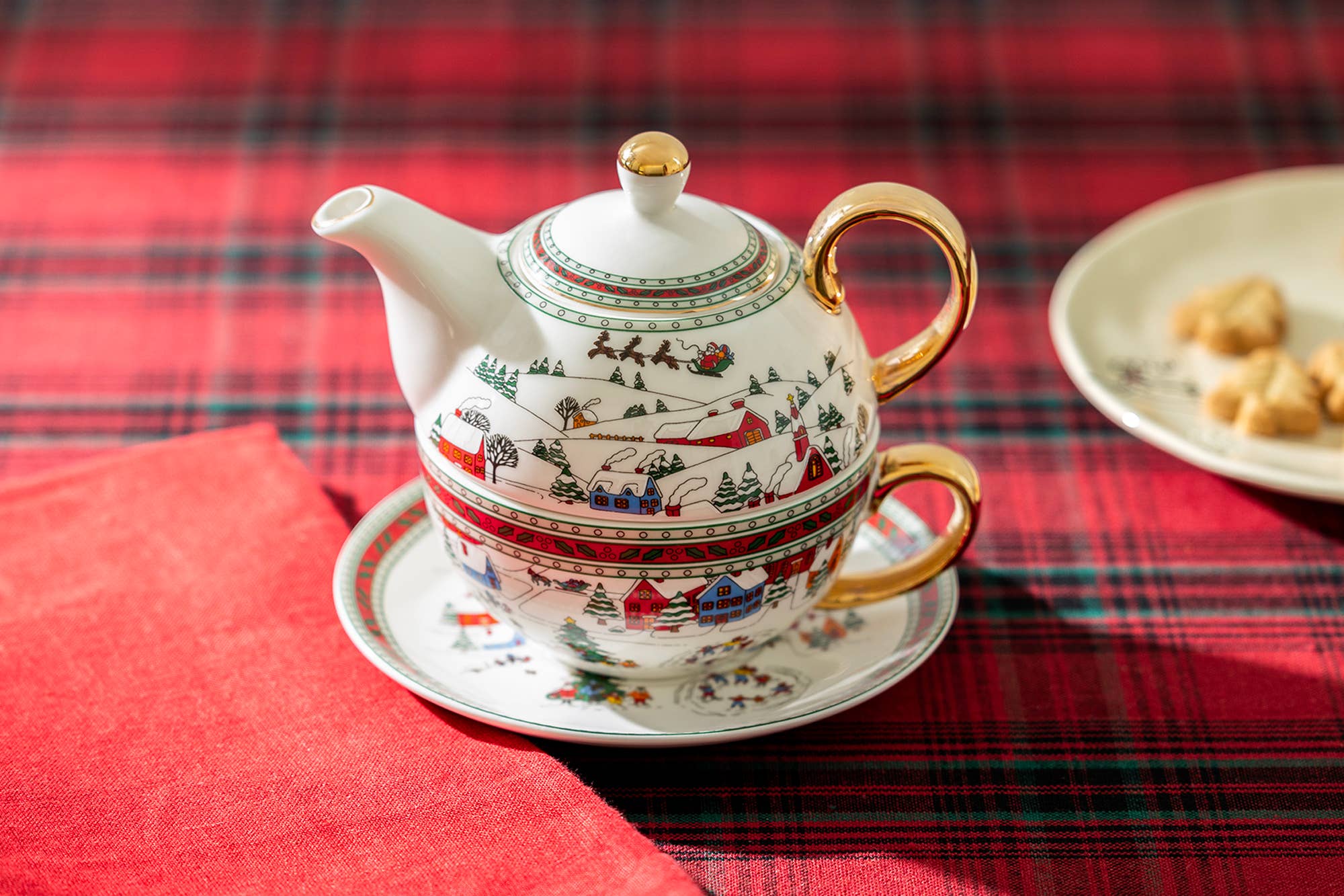 Grace Teaware - Wholesale Tea Set - Holiday Winter Wonderland Tea For One Set