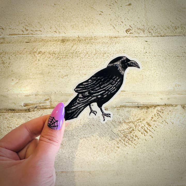 NOMAD Moon Magic – Engroshandel Klistermærke – Witchy Raven Glossy Sticker, Håndlavet og håndillustreret3