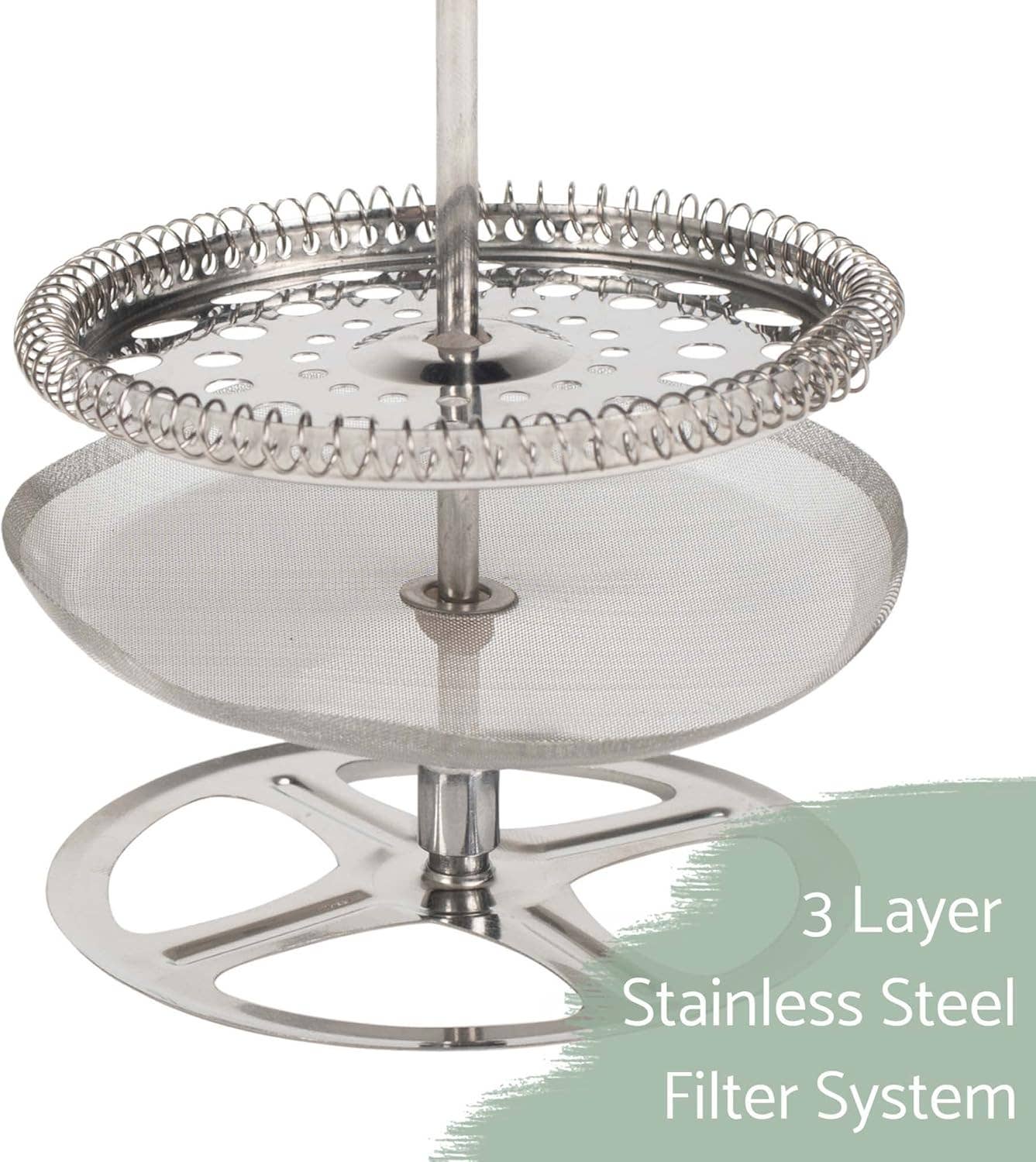 EAST AVENUE - Vendita all'ingrosso Caffettiere French press - French Press in Vetro e Bambù da 34 oz a Grana Naturale3