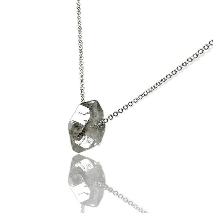 Collana con diamanti NY Herkimer in argento per la vendita all'ingrosso da parte di Arivka Jewelry