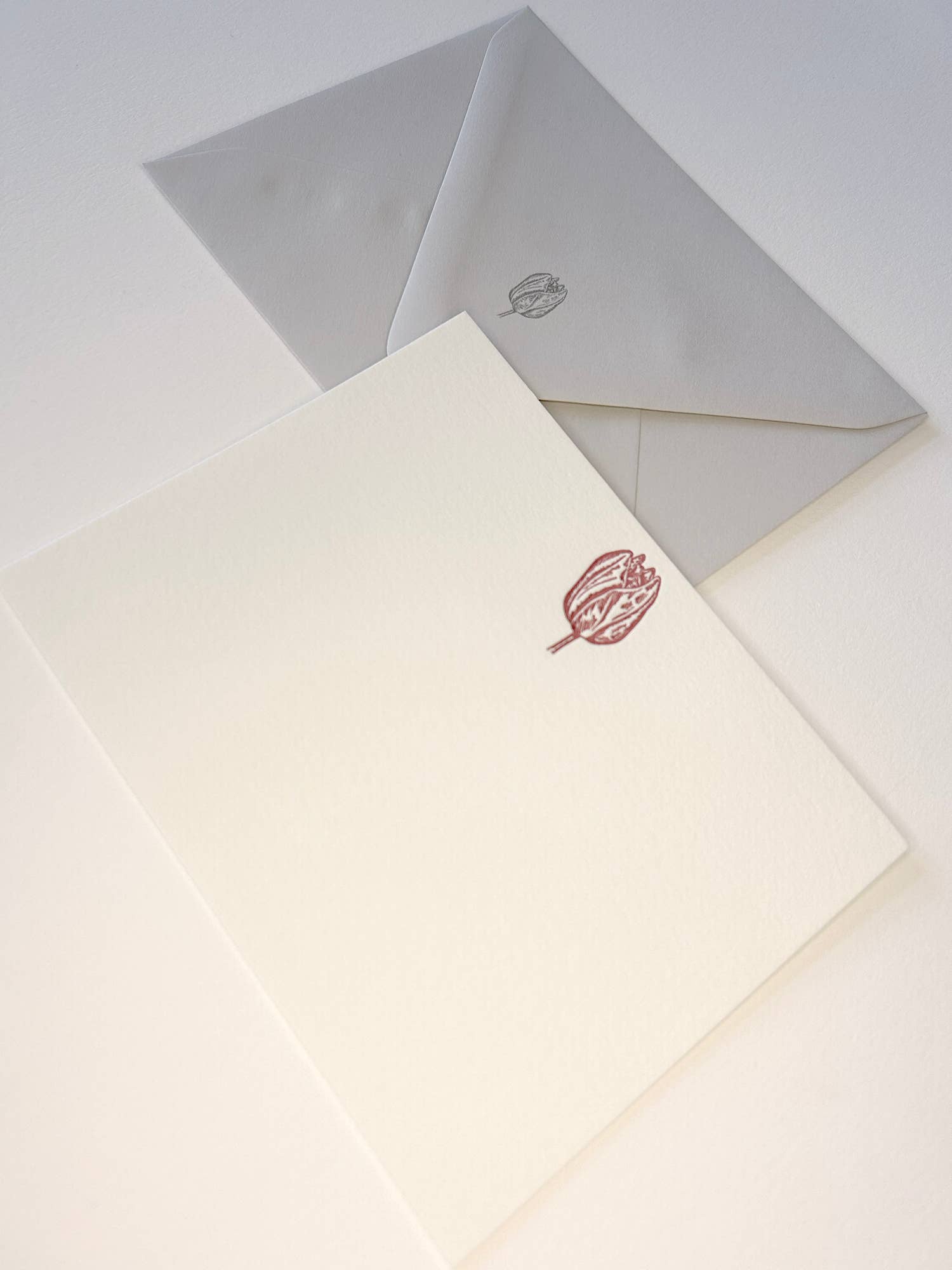 Rust Belt Love Paperie - Wholesale Stationery/Notecard Set - Tulip Flat Card Pack - Letterpress1