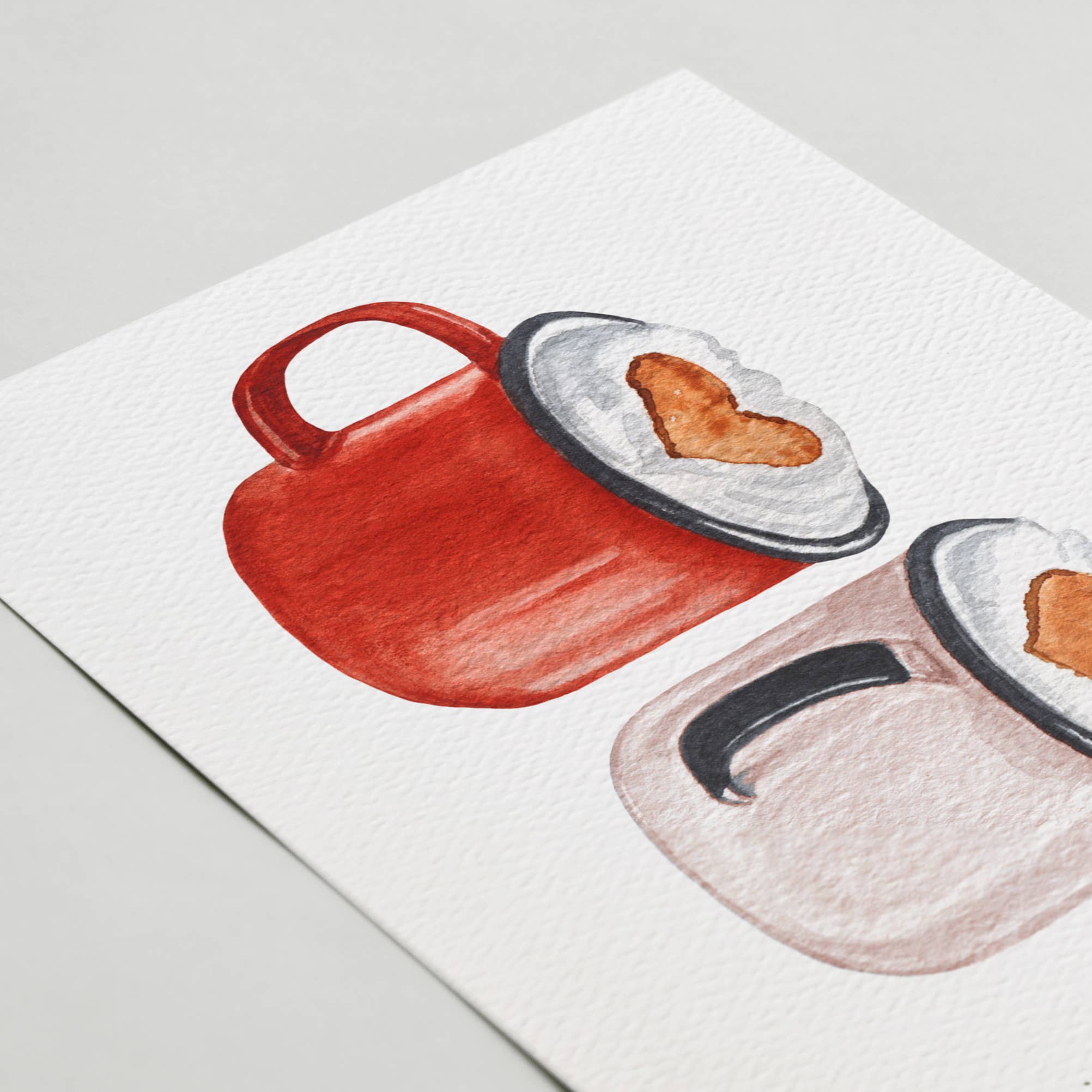 Blue Thistle - Wholesale Valentine's Day Card - Hot Cocoa Card, Happy Holidays, Valentine's Day, Heart Mugs1