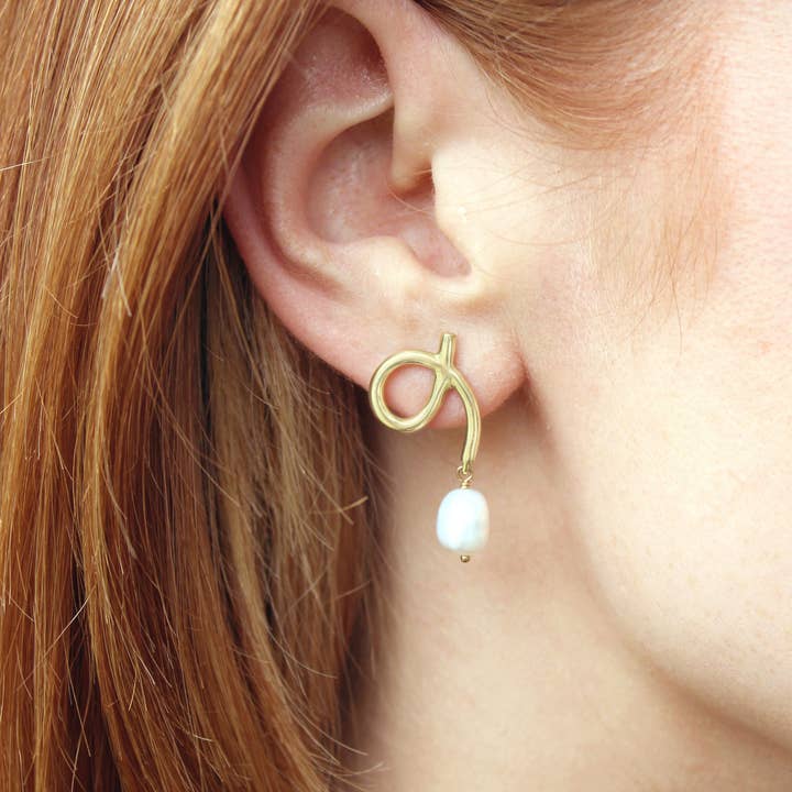 Memory Earrings with Pearls for wholesale by Goldeluxe Jewelry