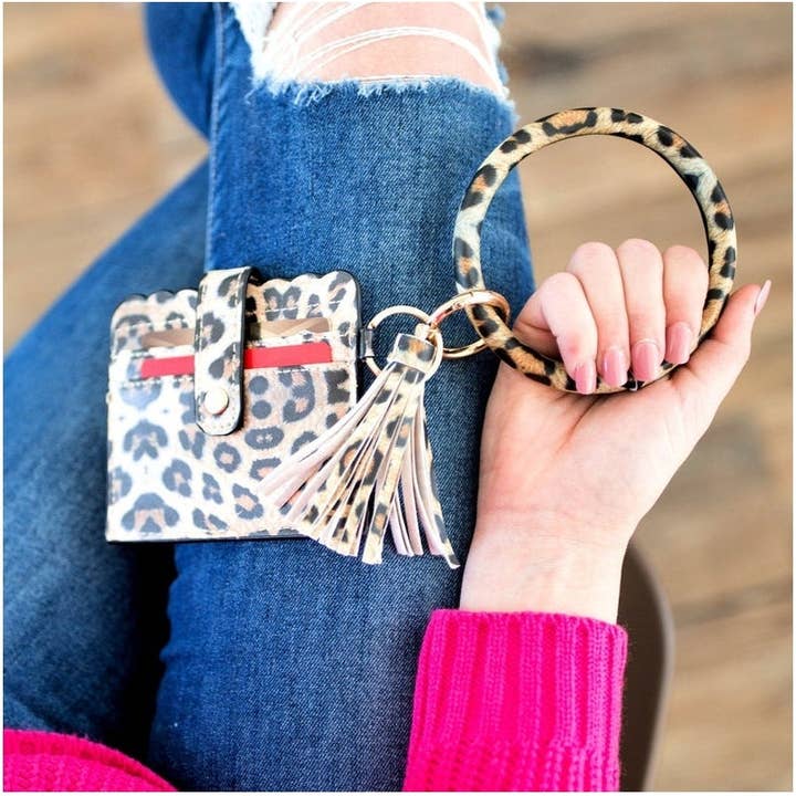 MiMi Wholesale - Wholesale Wallet - Women's - BB139x115 Various Pattern Bangle/Key-Chain/Wallet w/ ID Wind