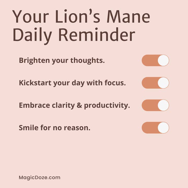 Magic Doze - Venta al por mayor Suplementos/vitaminas para beber - Gominolas de Melena de León (Tarta de Cereza) - Alimento para el Cerebro de Magic Doze™3