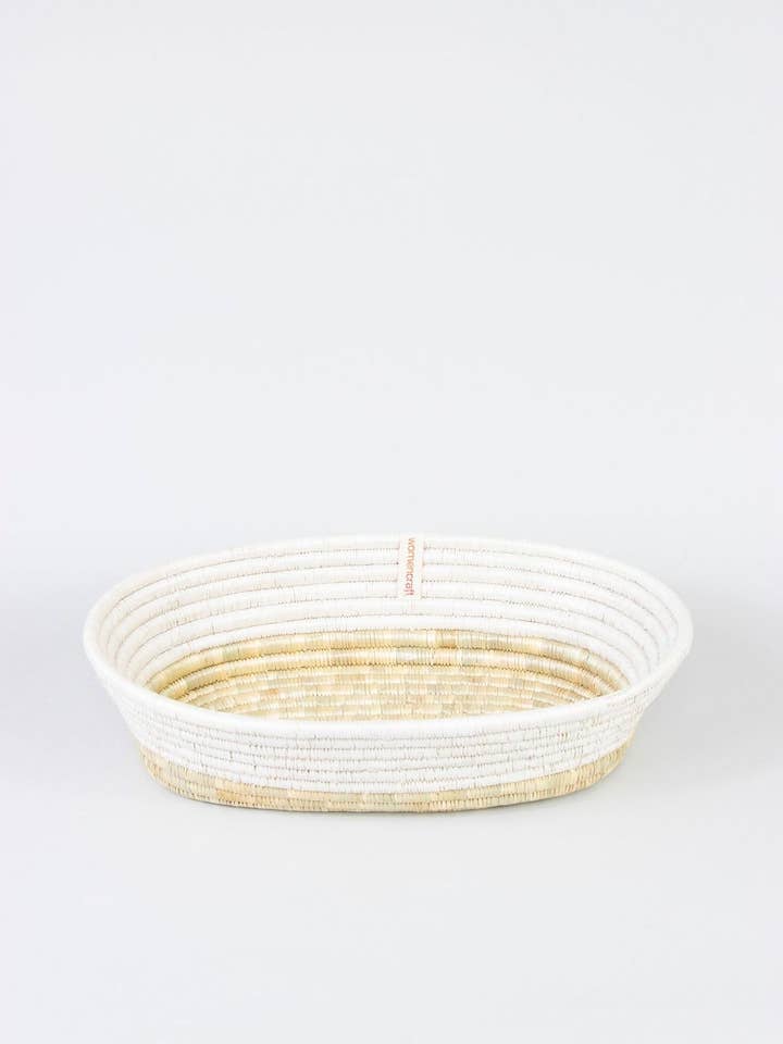 Mkate Basket | Pete Design | Upcycled White for wholesale by WomenCraft