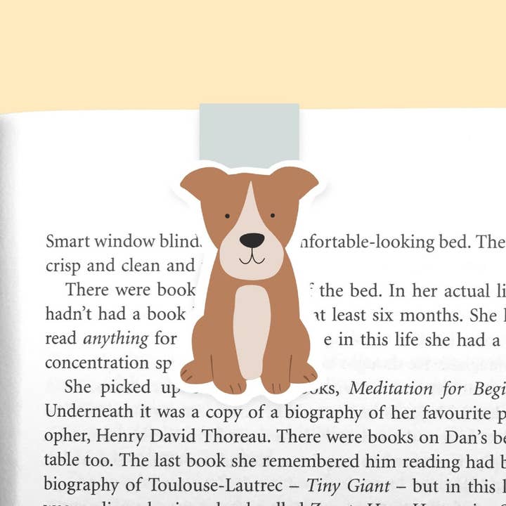 TheCraftyDuoTO - Vente Marque-page - Marque-page magnétique Pitbull marron