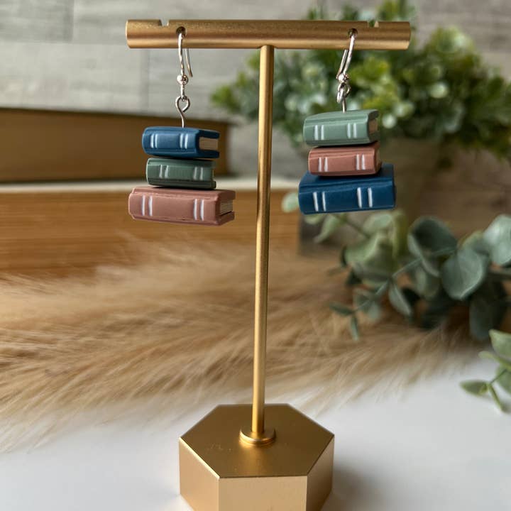 Hayden Handcraft - Wholesale Dangle Earrings - Book Stack Earrings2