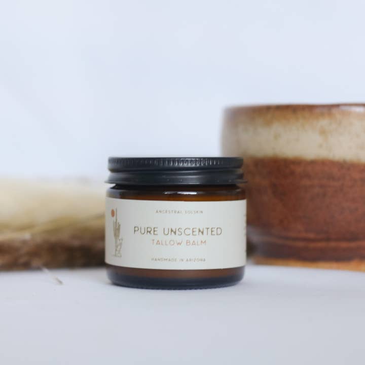 Unscented Tallow Balm 2 OZ for wholesale by Ancestral Solskin