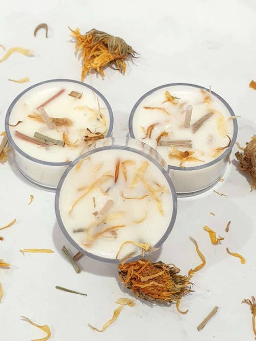 Lemongrass & Lime Herbal Tealight 6 Pack for wholesale by Naturally Pure Aromas